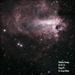 Nebulosa de Ômega, também conhecida como o Nebulosa do Cisne (M17, NGC 6618)